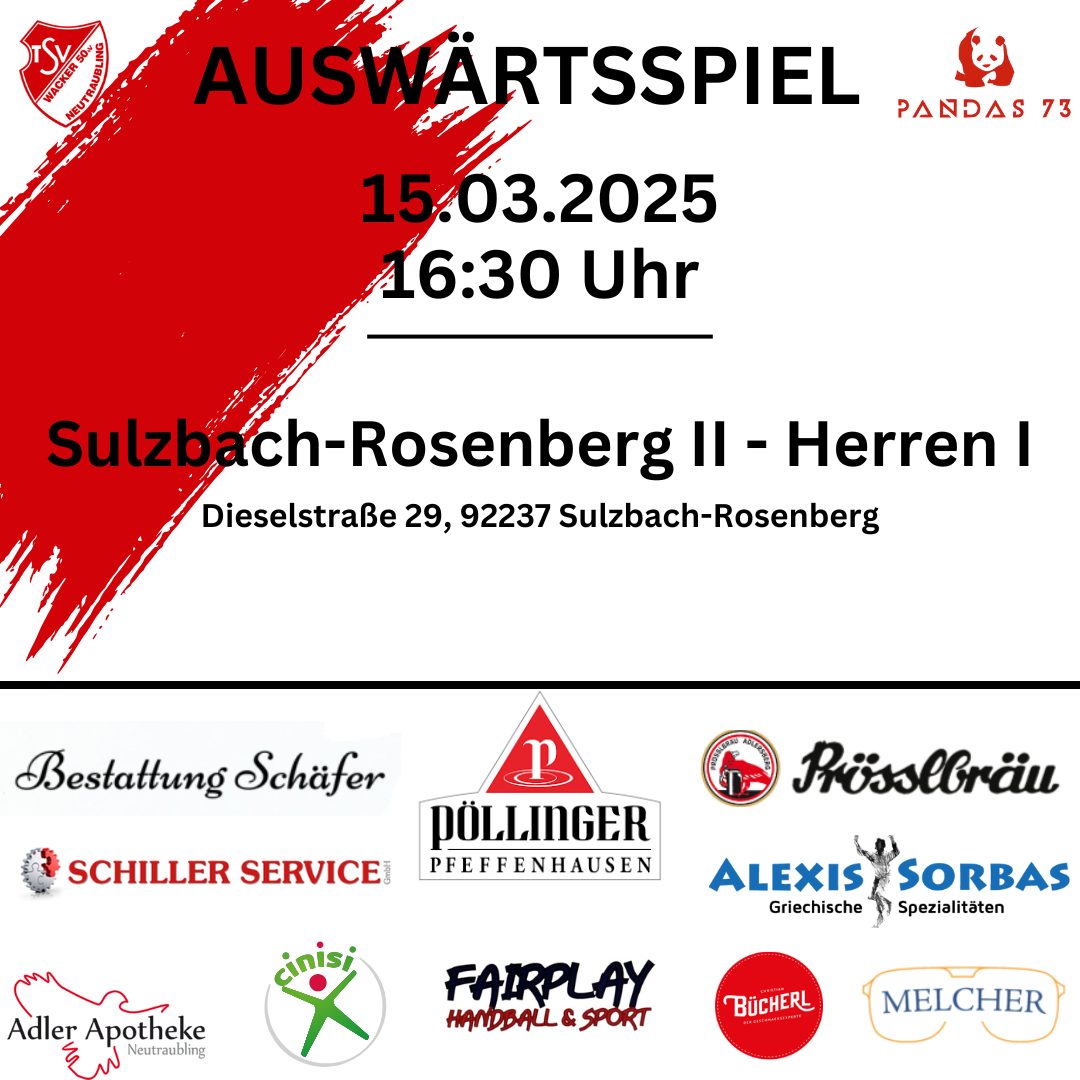 Vorbericht: HC Sulzbach-Rosenberg II – Herren I